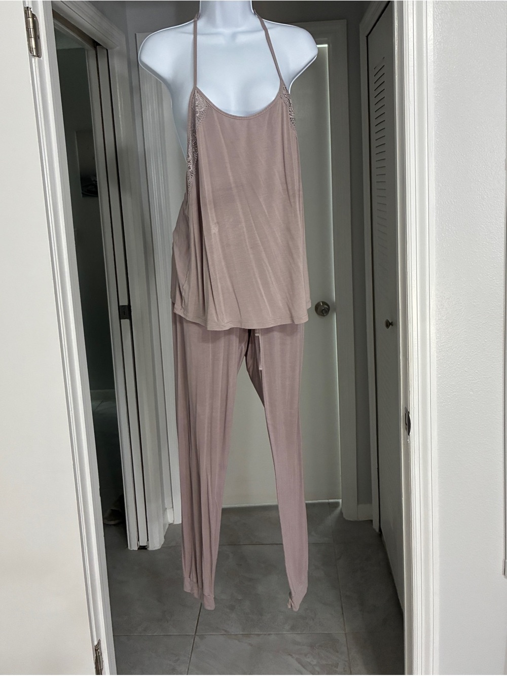 Victoria's Secret Dusty Mauve/Gray 2 piece Pajama Set